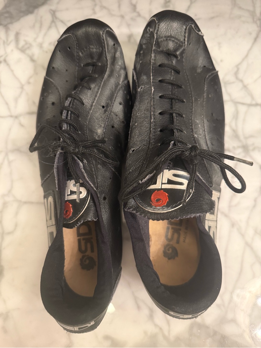 Women's Sidi Black Leather Cycling Sneakers